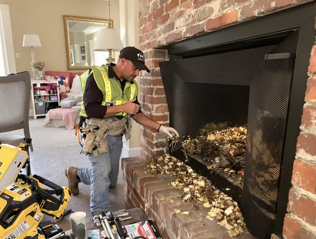 Safe screening installation by New Franklin Chimney Sweep in New Franklin, OH