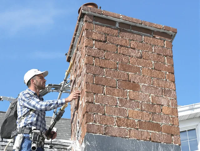 Brickwork for a chimney rebuild by New Franklin Chimney Sweep in New Franklin, OH