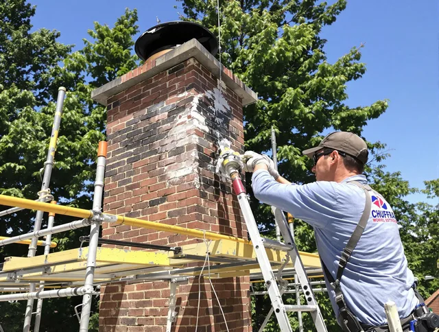 Structural chimney repair by New Franklin Chimney Sweep in New Franklin, OH