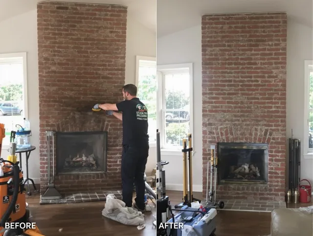 Finished chimney sweeping service by New Franklin Chimney Sweep in New Franklin, OH