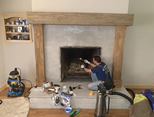 Detailed creosote removal process by New Franklin Chimney Sweep in New Franklin, OH
