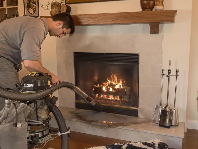 Routine fireplace upkeep by New Franklin Chimney Sweep in New Franklin, OH