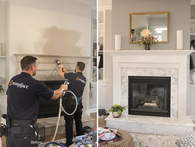 Professional soot removal by New Franklin Chimney Sweep team in New Franklin, OH